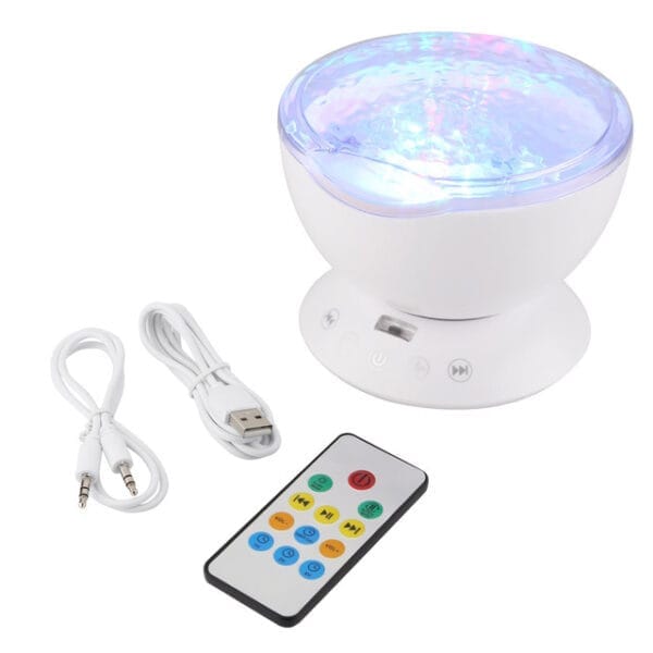 Projektorová lampa oceán biela