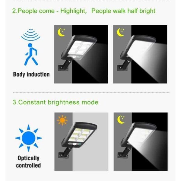 Solárna LED lampa 180 W