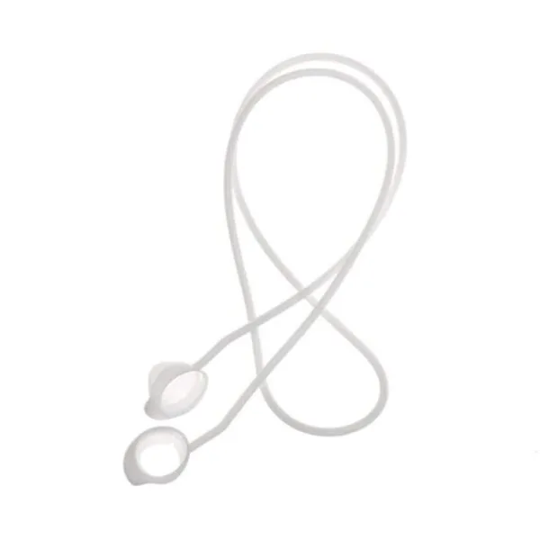 Silikónový pásik na zavesenie okolo krku pre Samsung Galaxy Buds Plus - biely