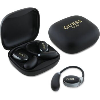Guess Satin Classic Logo OWS bezdrôtové slúchadlá čierna