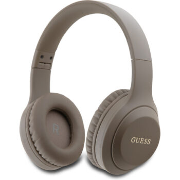 Guess Classic Silver Logo Bluetooth bezdrôtové slúchadlá hnedá