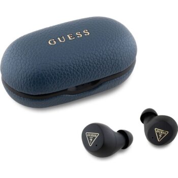 Guess PU Grained ENC TWS bezdrôtové slúchadlá modrá