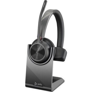Poly Voyager Focus 2-M mono bezdrôtové slúchadlá s USB-A adaptérom + nabíjacia stanica