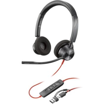 Poly Blackwire 3320 Headset + USB-C/A adaptér