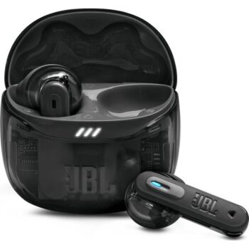 JBL Tune Flex 2 bezdrôtové slúchadlá priehľadné čierne