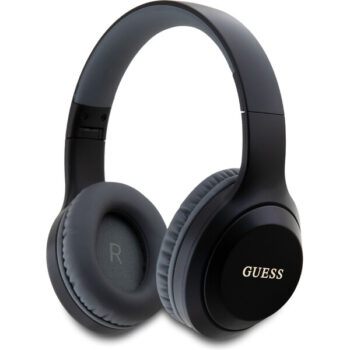 Guess Classic Silver Logo Bluetooth bezdrôtové slúchadlá čierna