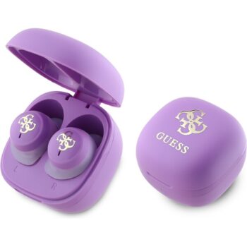Guess 4G Logo Mini TWS bezdrôtové slúchadlá fialové