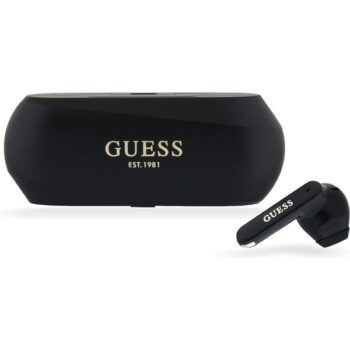 Guess Elongated Metallic ENC TWS bezdrôtové slúchadlá čierna