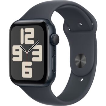 Apple Watch SE (2024) 44mm Temne atramentový hliník s atramentovým športovým remienkom M/L