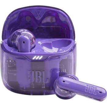 JBL Tune Flex 2 bezdrôtové slúchadlá priehľadné fialové