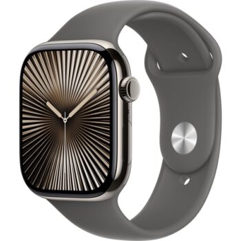 Apple Watch Series 10 Cellular 42mm Prírodný titán so skalo šedým športovým remienkom S/M