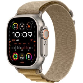 Apple Watch Ultra 2 (2024) 49mm Prírodný titán so žltohnedým alpským ťahom M