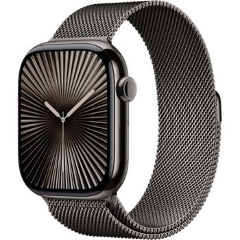Apple Watch Series 10 Cellular 46mm Bridlicovo šedý titán s bridlicovo šedým milánskym ťahom M/L