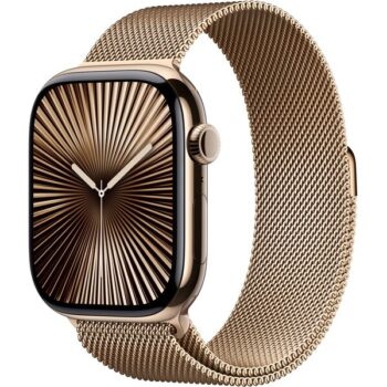 Apple Watch Series 10 Cellular 46mm Zlatý titán so zlatým milánskym ťahom S/M