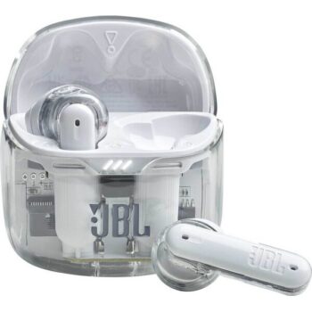 JBL Tune Flex 2 bezdrôtové slúchadlá priehľadná biela