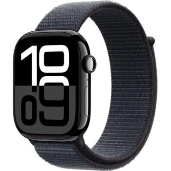 Apple Watch Series 10 42mm Klavírno čierny hliník s atramentovým prevliekacím remienkom