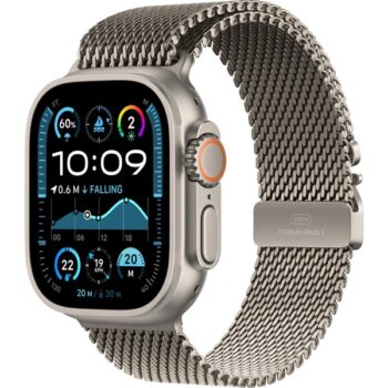 Apple Watch Ultra 2 (2024) 49mm Prírodný titán s prírodne titánovým milánskym ťahom L