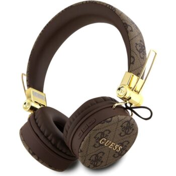 Guess PU Leather 4G Metal Logo BT5.3 Stereo Headphone hnedé