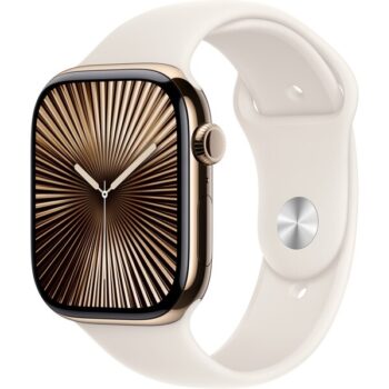 Apple Watch Series 10 Cellular 42mm Zlatý titán s hviezdne bielym športovým remienkom M/L