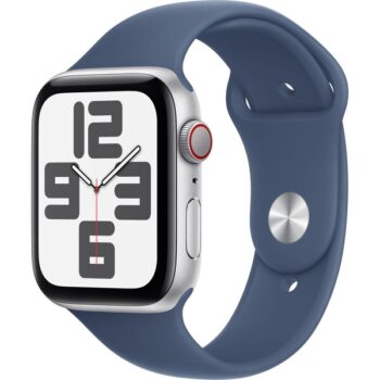 Apple Watch SE (2024) Cellular 40mm Strieborný hliník s denimovým športovým remienkom S/M