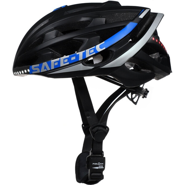 Safe-Tec TYR 2 múdra helma na bicykel L (58cm - 61cm) čierna-modrá