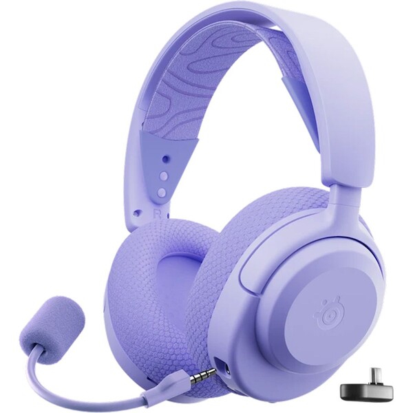 SteelSeries Arctis Nova 3P bezdrôtové herné slúchadlá fialová